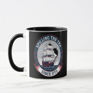 Mug 4 Juillet Spilling The Tea 1773 Drôle Amérique
