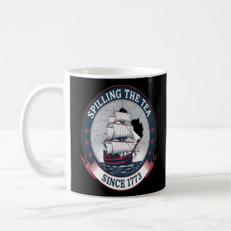 Mug 4 Juillet Spilling The Tea 1773 Drôle Amérique