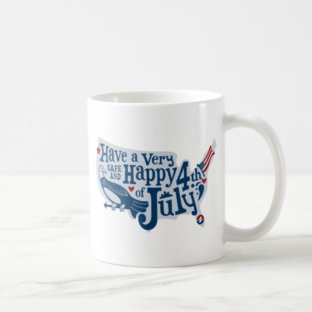 Mug 4 juillet Sûr Et Heureux (Droite)