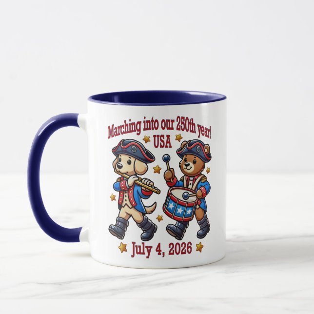 Mug 4 juillet USA 250e anniversaire Semiquincentenaire (Gauche)