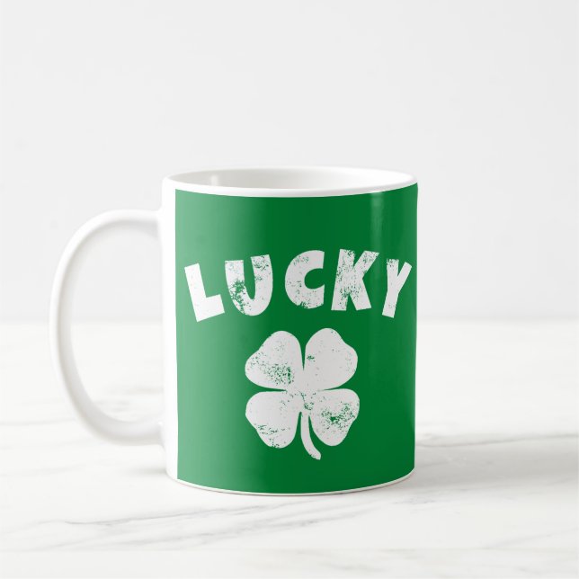 Mug 4 Leaf Lucky Clover St. Patrick's Day (Gauche)