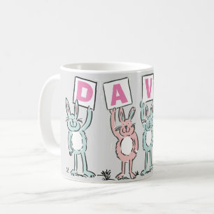 Mug 4 Lettre Nom Fun Rabbit Design