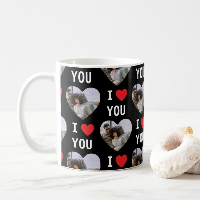 Mug 4 Photo Collage I Love You (Avec donut)