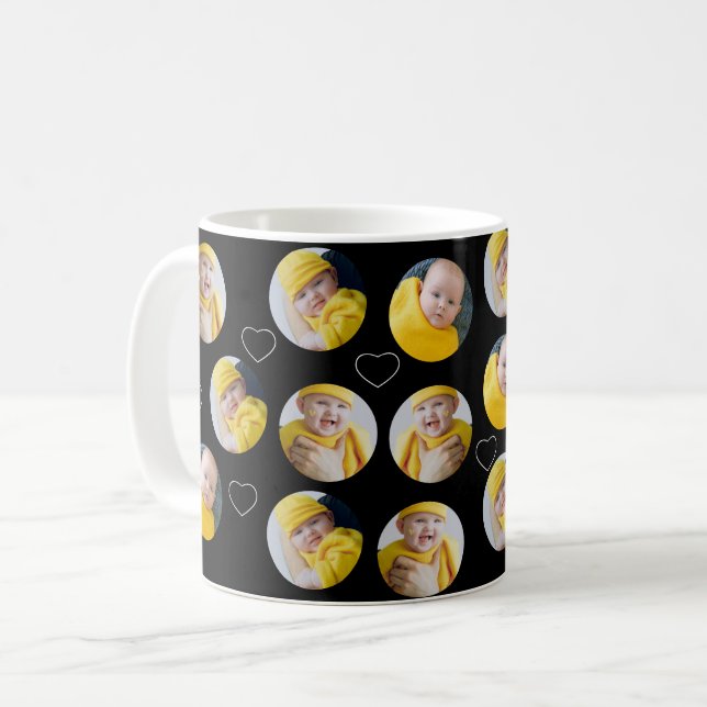 Mug 4 Photo Collage Modèle Faites votre propre plaisir (Devant gauche)