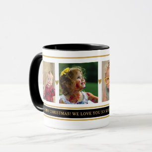 Mug 4 Photo Collage Petits-enfants Grand-parents Noël