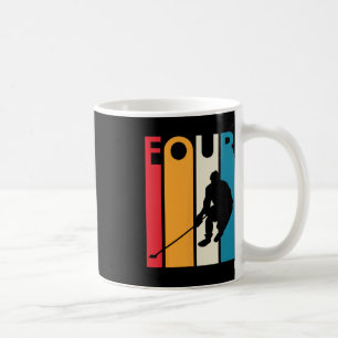 Mug 4e anniversaire Cadeau Quatre hockey Vintage Anniv