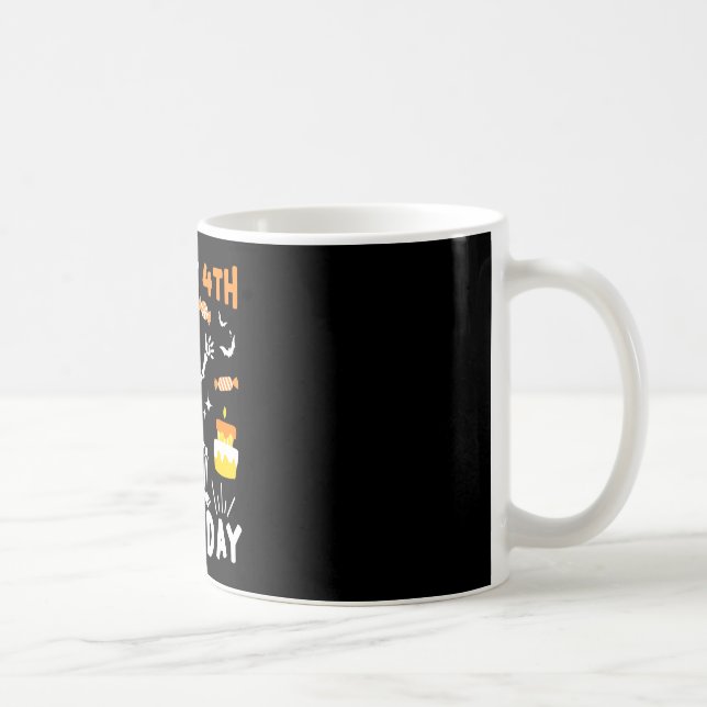 Mug 4e anniversaire enfants drôle squelette 4ème anniv (Droite)