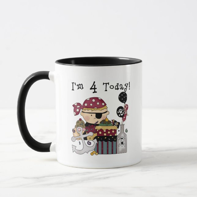 Mug 4e anniversaire Pirate Tshirts et cadeaux (Gauche)