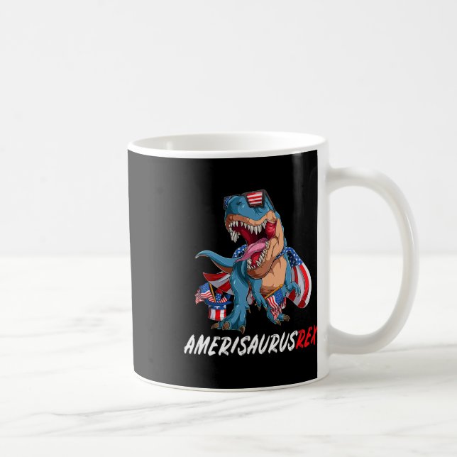 Mug 4th July T Rex America Dinosaur Independence Day P (Droite)