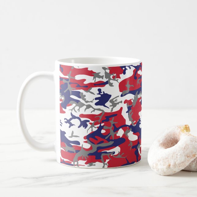 Mug 4th of July, Independence day, Camouflage Gray (Avec donut)