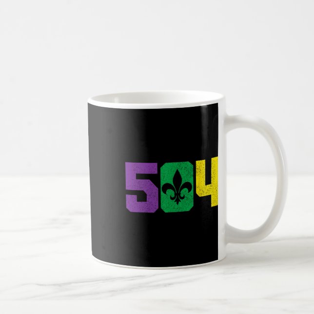 Mug 504 Indicatif régional Pride Nola Nouvelle-Orléans (Droite)