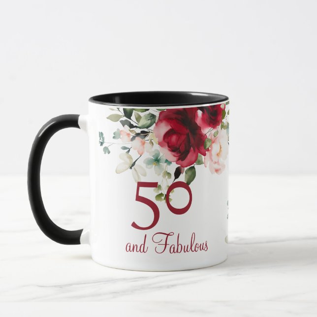 Mug 50 ans et un anniversaire fabuleux (Gauche)