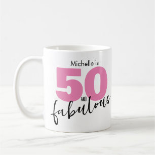 Mug 50 et fabuleux 50e cadeau d'anniversaire Cinquante