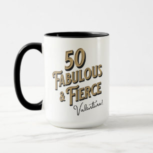 Mug 50 et fabuleux anniversaire Black & Gold