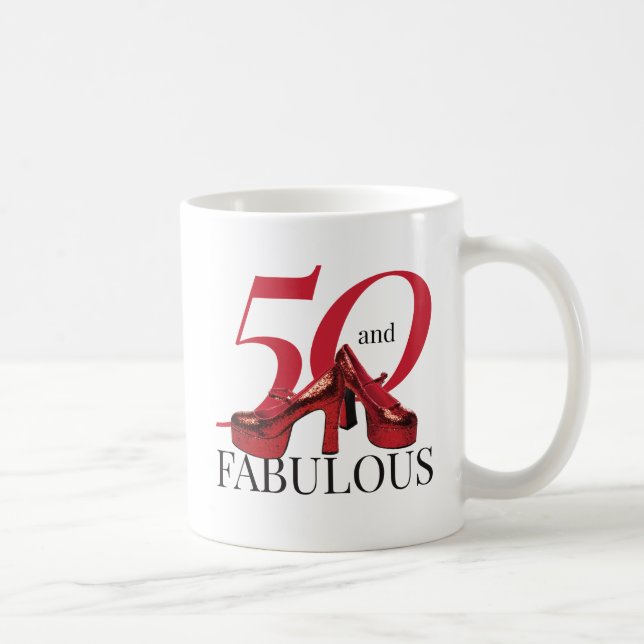 Mug 50 et fabuleux cinquantième anniversaire Surprise (Droite)
