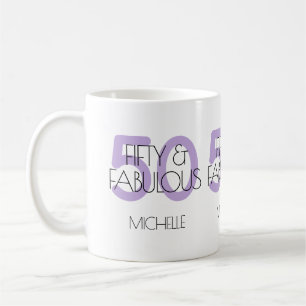 Mug 50 et fabuleux Moderne Purple Cinquante Anniversai