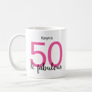 Mug 50 et Fabulous Rose Black 50e anniversaire