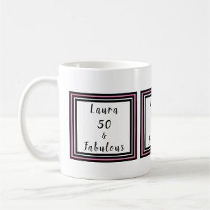 Mug 50 & Fabuleuse Personnaliser de typographie rose n