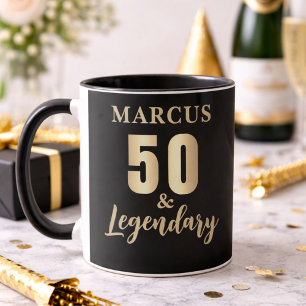 Mug 50 & Légendaire Or 50e Anniversaire 
