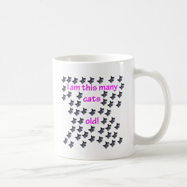 Mug 50 têtes de chat vieilles (Droite)