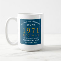 50e anniversaire 1971 Blue Gold pour sa personnali