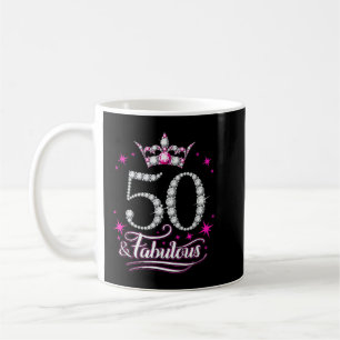 Mug 50e anniversaire. 50 et femmes fabuleuses, dames