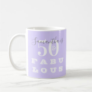 Mug 50e Anniversaire 50 sublimes Lilas Personnalisés