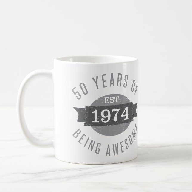 Mug 50e anniversaire Awesome 1974 (Gauche)