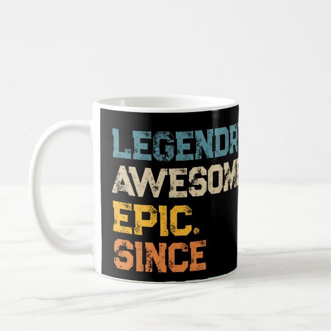Mug 50e anniversaire cadeau année personnalisée (Gauche)