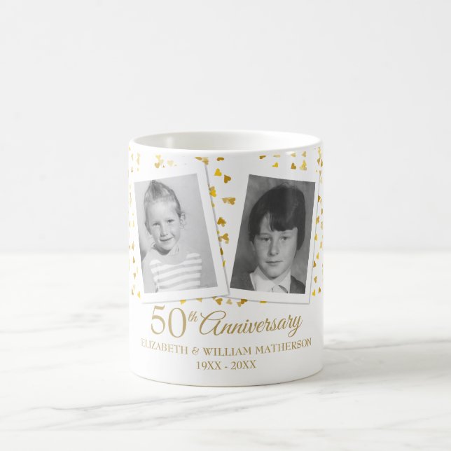 Mug 50e anniversaire de mariage Photos d'enfance (Centre)