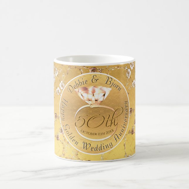 Mug 50e anniversaire de Mariage pilule Rose (Centre)