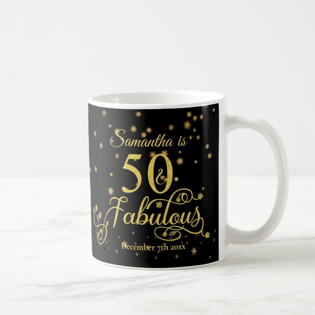 Mug 50e anniversaire des fabuleuses Parties scintillan (Droite)