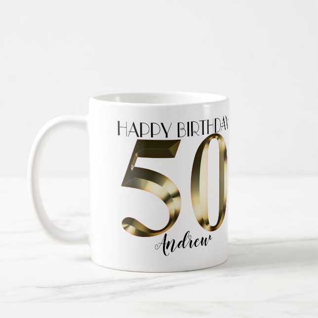 Mug 50e anniversaire d'or métallique (Gauche)