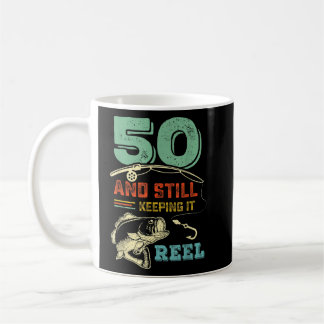 Mug 50e anniversaire Pêche Turning 50 pêcheurs Mens Pu
