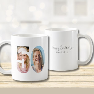 Mug 50e Anniversaire Personnalisé Deux Photos
