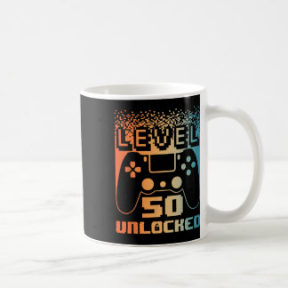 Mug 50e Anniversaire Pour Homme Niveau 50 Jeu Déverrou