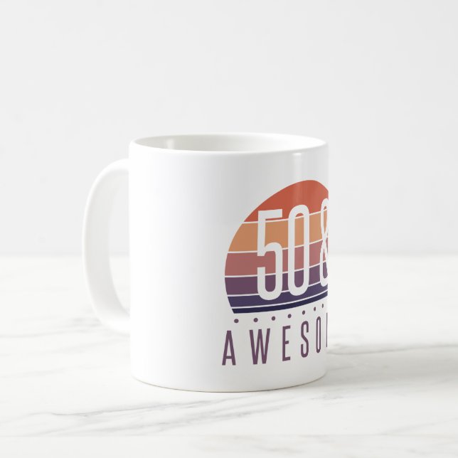 Mug 50e anniversaire Retro Sunset (Devant gauche)