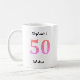 Mug 50e anniversaire Rose Rose Gold Parties scintillan