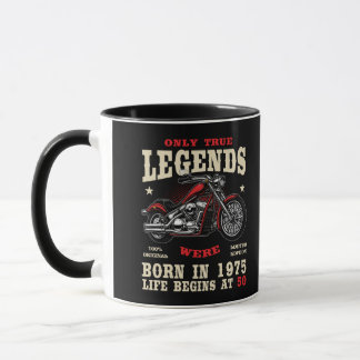 Mug 50e Birthday Man Biker Motorcycle Chopper 1975