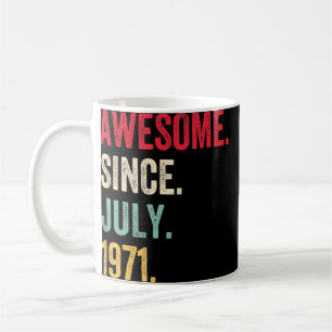 Mug 51 Ans Awesome Depuis Juillet 1971 51e Anniversair