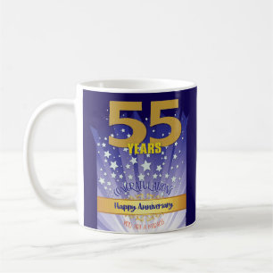Mug 55 ans de récupération personnalisée Anniversaire 