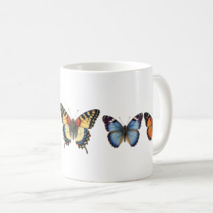 Mug 5 beaux papillons insectes art aquarelle