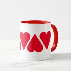 Mug - 5 Coeurs rouges