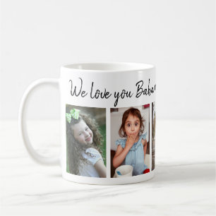 Mug 5 Photo Love You Baba Grandpa Fête des pères 2023