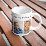 Mug 5 Photo Love You Grand-Père Happy Fête des pères 2<br><div class="desc">Cute fête des pères tasse personnalisée avec 5 photos,  vous aimez la typographie grand-père et les noms petits-enfants.</div>