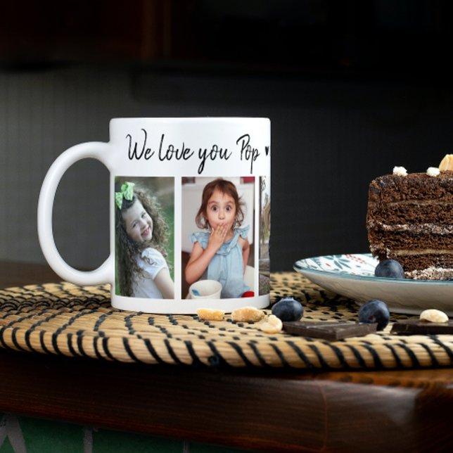 Mug 5 Photo We Love You Pop Happy Fête des pères 2023 (5 Photo Collage We Love You Pop  Coffee Mug)