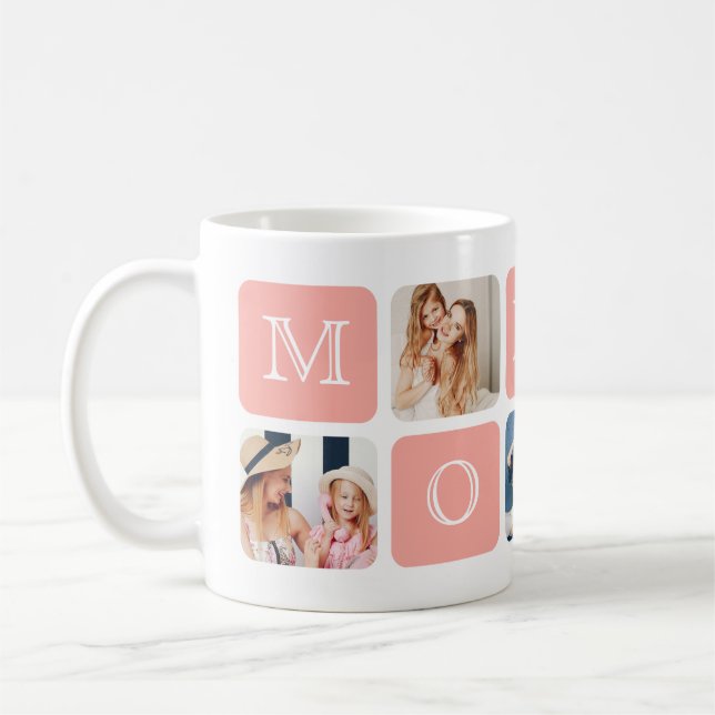 Mug 5 Photos Moderne "Maman" (Gauche)
