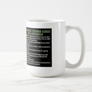 Mug 5 termes mortels utilisés par une femme