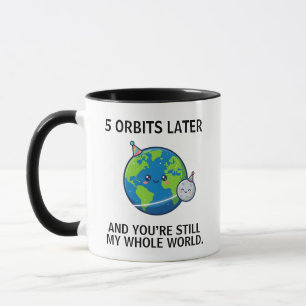 Mug 5e anniversaire, Anniversaire de l'espace