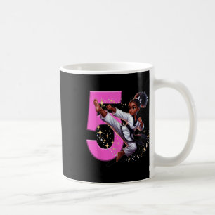 Mug 5e anniversaire Black Girl Martial Arts Party Taek